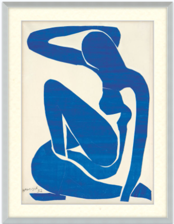 Modern Blue Escape, Gallery Wall set of 6