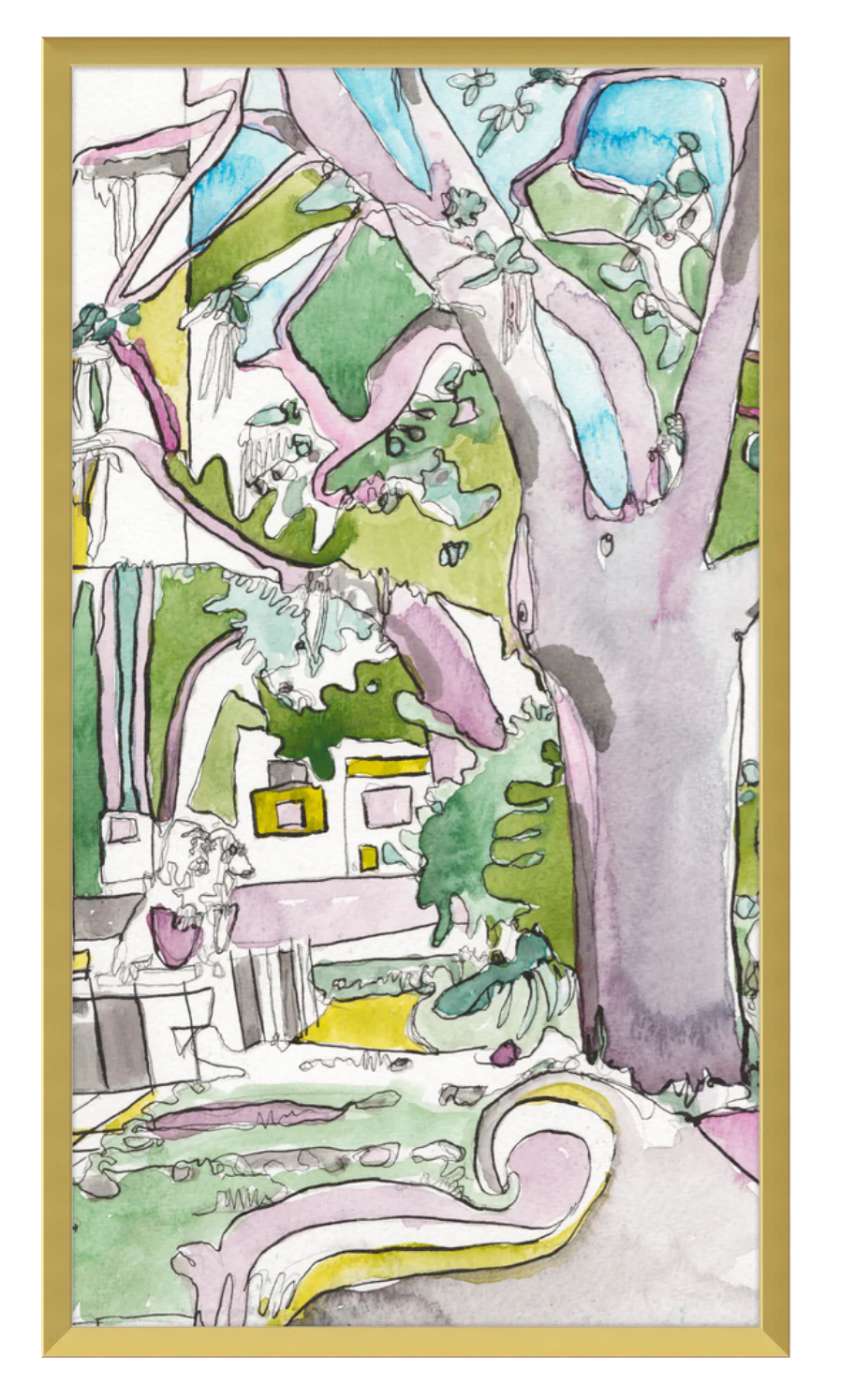 Modern Blue Escape, Gallery Wall set of 6