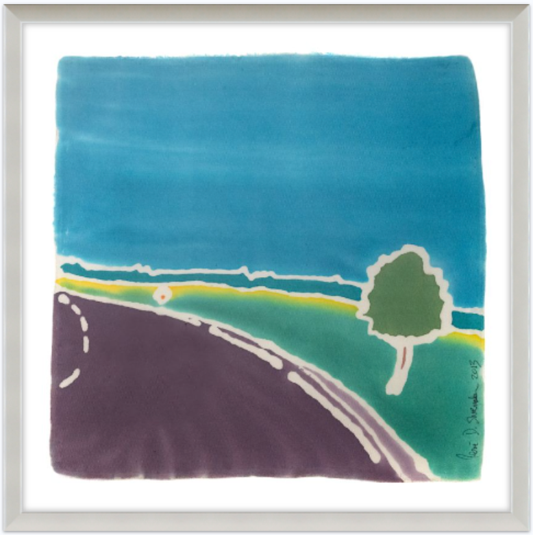 Modern Blue Escape, Gallery Wall set of 6