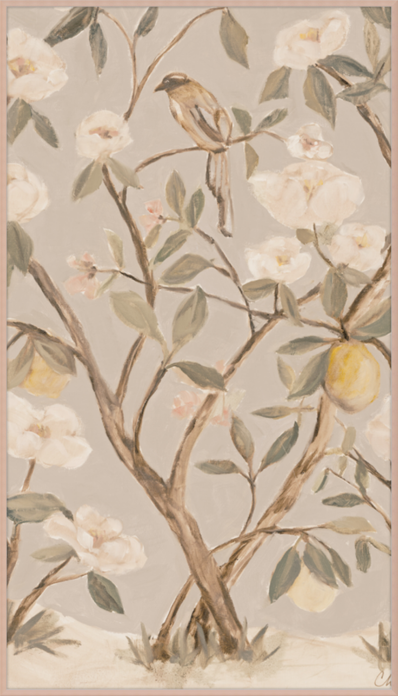 framed chinoiserie panel wall decor